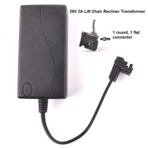 YL Electric Sofa Recliner Transformer Charger or Lift Chair Power Adapter 29V 2A for Okin,Limoss,Pride,Golden,Lazboy,Berkline,Med-Lift + AC Power Cable + Motor Cable