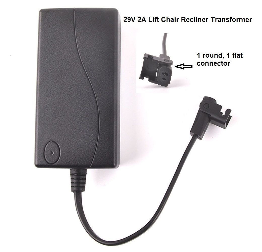 YL Electric Sofa Recliner Transformer Charger or Lift Chair Power Adapter 29V 2A for Okin,Limoss,Pride,Golden,Lazboy,Berkline,Med-Lift + AC Power Cable + Motor Cable