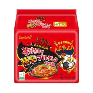 samyang bulldark spicy chicken roasted noodles, 4.93 ounce (pack of 5) (ven_fd15-102)