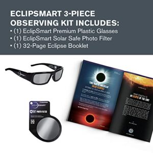 Celestron – 3-Pc EclipSmart Safe Solar Observing & Imaging Kit – Meets ISO 12312-2:2015(E) Standards – Premium Solar Safe Filter Technology – Includes Eclipse Glasses + Photo Filter + Eclipse Book