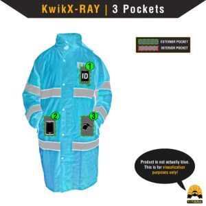 KwikSafety - Charlotte, NC - TORRENT High Visibility Rain Gear - Class 3 ANSI OSHA Reflective Weather Proof Hi Vis Trench Safety Jacket/Large