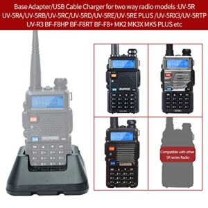 Baofeng Charger UV-5R BF-F8HP Charger Two-Way Radio Charger 100v-240v with US Adapter + USB Charger Cable for UV-5R Series Walkie Talkie