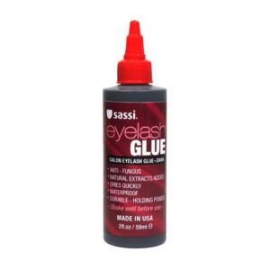 sassi salon eyelash glue, dark, 2 oz bottle by sassi