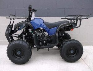 motor hq 125cc atv fully automatic four wheelers 4 stroke engine 7" tires quads for kids blue