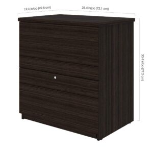 Bestar Universel Standard Lateral File Cabinet, 29W, Dark Chocolate
