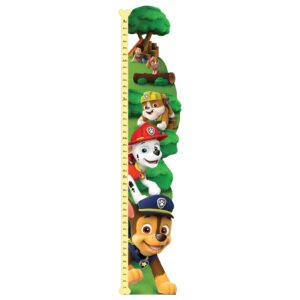 oliver's labels growth chart for kids - cute personalized wall sticker - ruler for child size - height measurement decal for kids - decor for boys & girls (paw patrol™)
