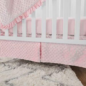 American Baby Company Heavenly Soft Minky Dot 3-Piece Mini/Portable Crib Bedding Set, Pink, for Girls