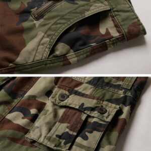 AKARMY Men's Casual Cargo Pants Military Army Camo Pants Combat Work Pants with 8 Pockets(No Belt) Battlefield Camo 32