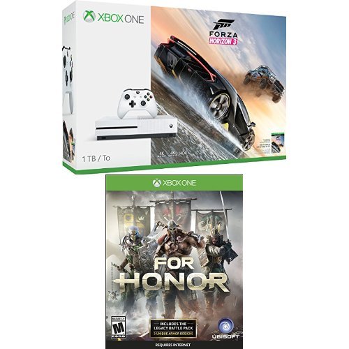 Xbox One S 1TB Console - Forza Horizon 3 Bundle + For Honor