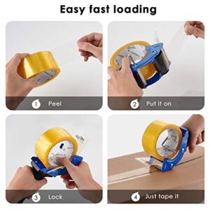 PROSUN Fast Reload 3 Inch Wide Large Tape Gun Dispenser Packing Packaging Sealing Cutter (TG04-BLU)