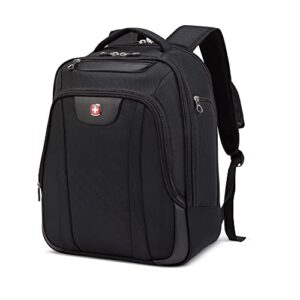 swissgear carry-on backpack with quick access laptop section - fits laptops up to 17.3-inch and tablets - black (swa2328bd), black, under-seat, laptop