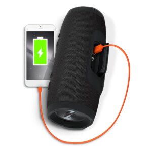 JBL Charge 3 Waterproof Bluetooth Speaker -Black (Renewed)