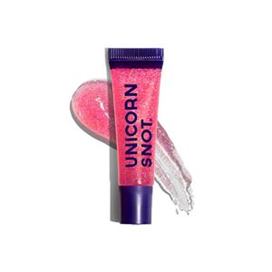 UNICORN SNOT Glitter Lip Gloss - Long-Lasting Sparkly Lip Shine - Vegan & Cruelty Free Non-Sticky Formula - Lip Gloss for Festivals and Rave Makeup - High-Shine Glitter Lip Gloss, Pink (Flamingo)