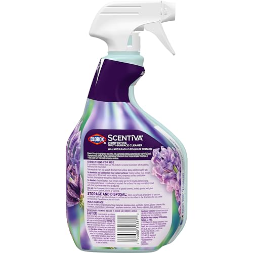 Clorox Scentiva Disinfecting Multi-Surface Cleaner, Lavender and Jasmine, 32 Fl Oz (Pack May Vary)