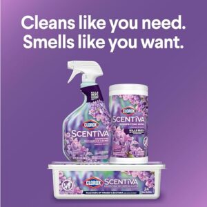 Clorox Scentiva Disinfecting Multi-Surface Cleaner, Lavender and Jasmine, 32 Fl Oz (Pack May Vary)