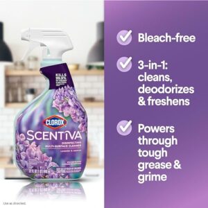 Clorox Scentiva Disinfecting Multi-Surface Cleaner, Lavender and Jasmine, 32 Fl Oz (Pack May Vary)