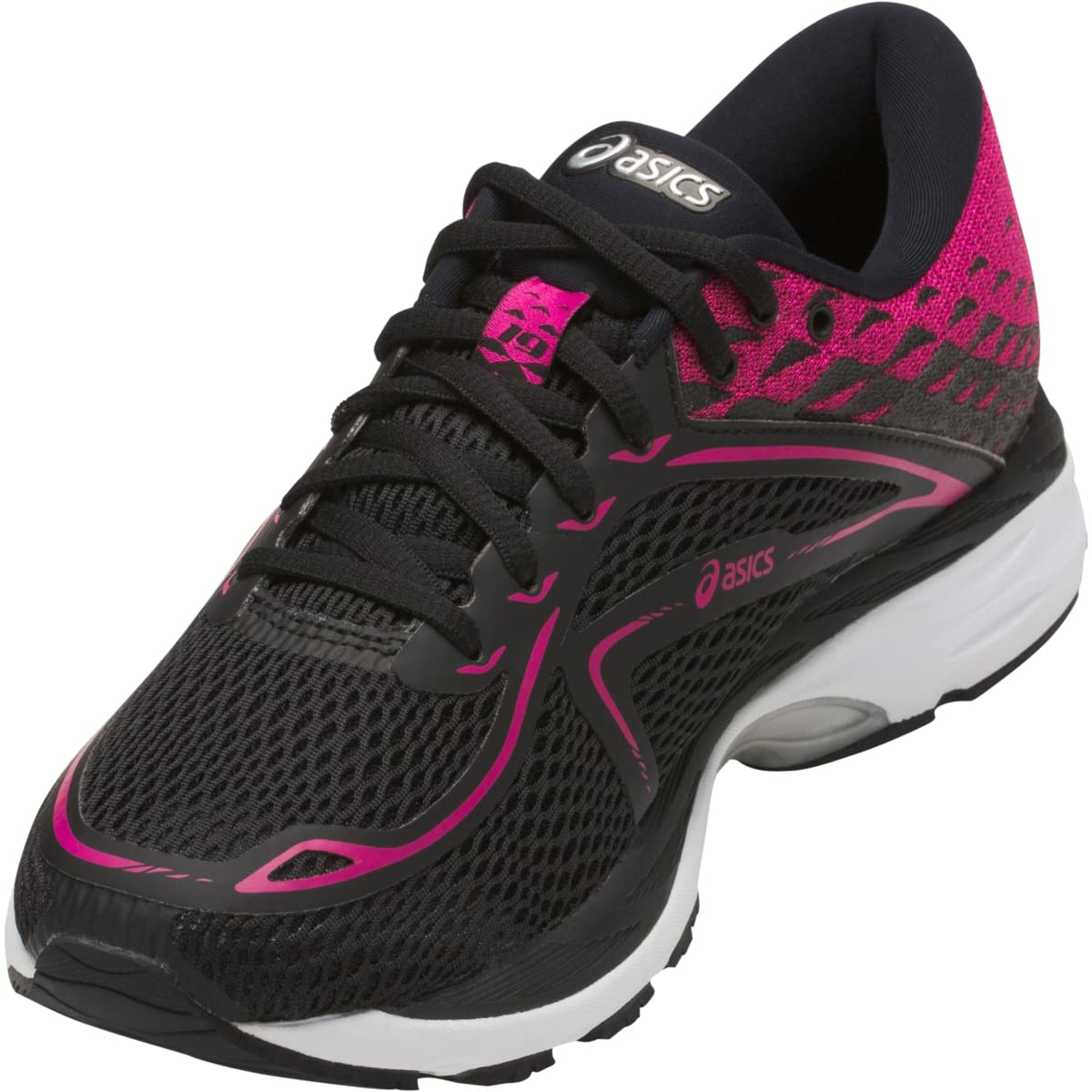 ASICS Women's Womens Gel-Cumulus 19 Athletic Shoe, Black/Silver/Ink Peacoat, 6 Medium US