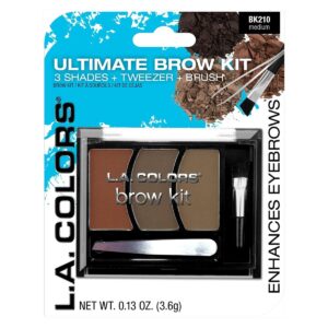 l.a. colors brow kit, medium (pack of 3)