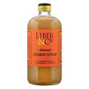 liber & co. almond orgeat syrup (17 oz) made with whole, roasted almonds