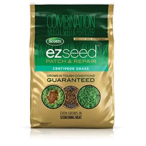 scotts ez seed patch and repair centipede grass, 20 lb. - combination mulch, seed, and fertilizer - tackifier reduces seed wash-away - covers up to 445 sq. ft.