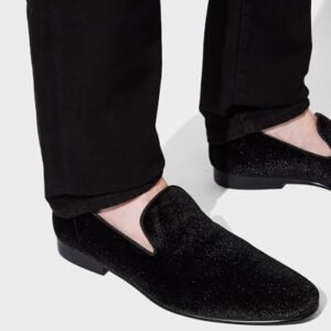 Steve Madden Men's Laight Loafer, Black Velvet, 9.5