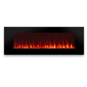 real flame 1330e-bk dinatale wall-hung electric fireplace 50" - black