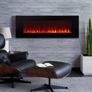 Real Flame 1330E-BK DiNatale Wall-Hung Electric Fireplace 50" - Black