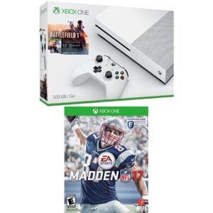 xbox one s 500gb console - battlefield 1 bundle + madden nfl 17 game