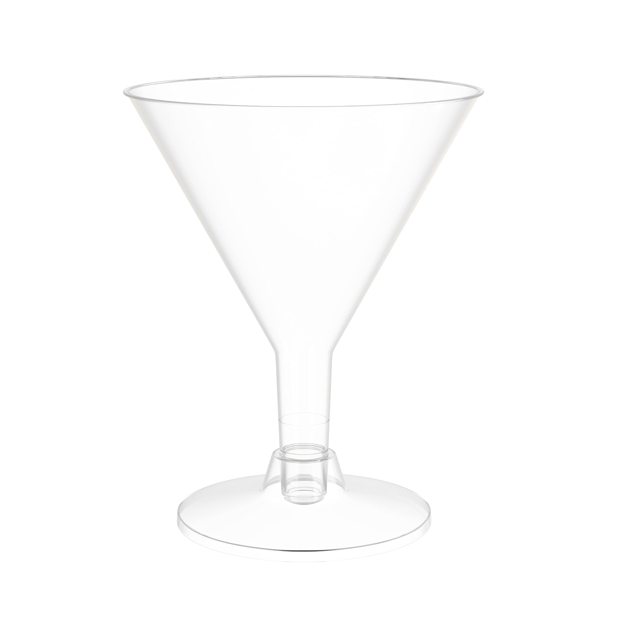 Plastic Martini Glasses - 60 Pack 5 Oz. - Crystal Clear Disposable Martini Glasses With Stem - Cocktail Glasses - Ideal For Weddings, Birthdays, And Parties - Perfect For Appetizers And Desserts