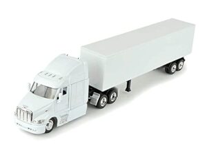 new ray ss-15553d 1: 43 long haul trucker - peterbilt model 387 (plain white)