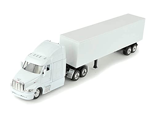 New Ray SS-15553D 1: 43 Long Haul Trucker - Peterbilt Model 387 (Plain White)