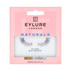eylure naturals accent no. 003 reusable eyelashes, adhesive included, 1 pair