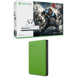 xbox one s 1tb console - gears of war 4 bundle + seagate 2tb green game drive for xbox