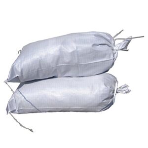 Sand Bags 18"x30", Empty White Woven Polypropylene w/Ties, UV Protection, 100Pack (Also Sold In 10Pack / 50Pack. 14"x26" / 17"x27" Available)