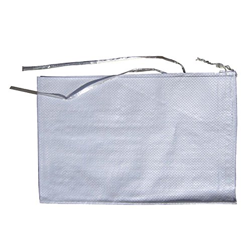 Sand Bags 18"x30", Empty White Woven Polypropylene w/Ties, UV Protection, 100Pack (Also Sold In 10Pack / 50Pack. 14"x26" / 17"x27" Available)