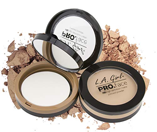 L.A. Girl Pro Face HD Matte Pressed Powder, Creamy Natural, 0.25 Ounce (Pack of 3) (GPP604)