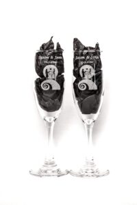 nightmare before christmas champagne glass set