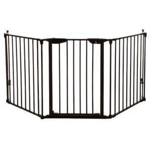 dreambaby newport adapta baby gate - use at top or bottom of stairs - for straight, angled or irregular shaped openings (black)