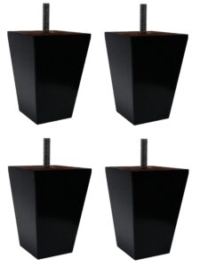 elegent upholstery 4 1/2" espresso dark wood tapered sofa/chair/ottoman legs [5/16" bolt] - set of 4