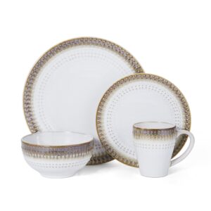 pfaltzgraff celina 16-piece stoneware dinnerware set, service for 4 , assorted -