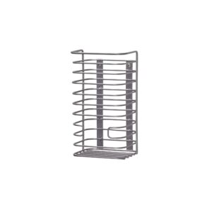 household essentials cabinet door trash bag holder, steel frame, satin nickel powder coating, perfect for disposable bags and other necessities, easy installation, hardware included