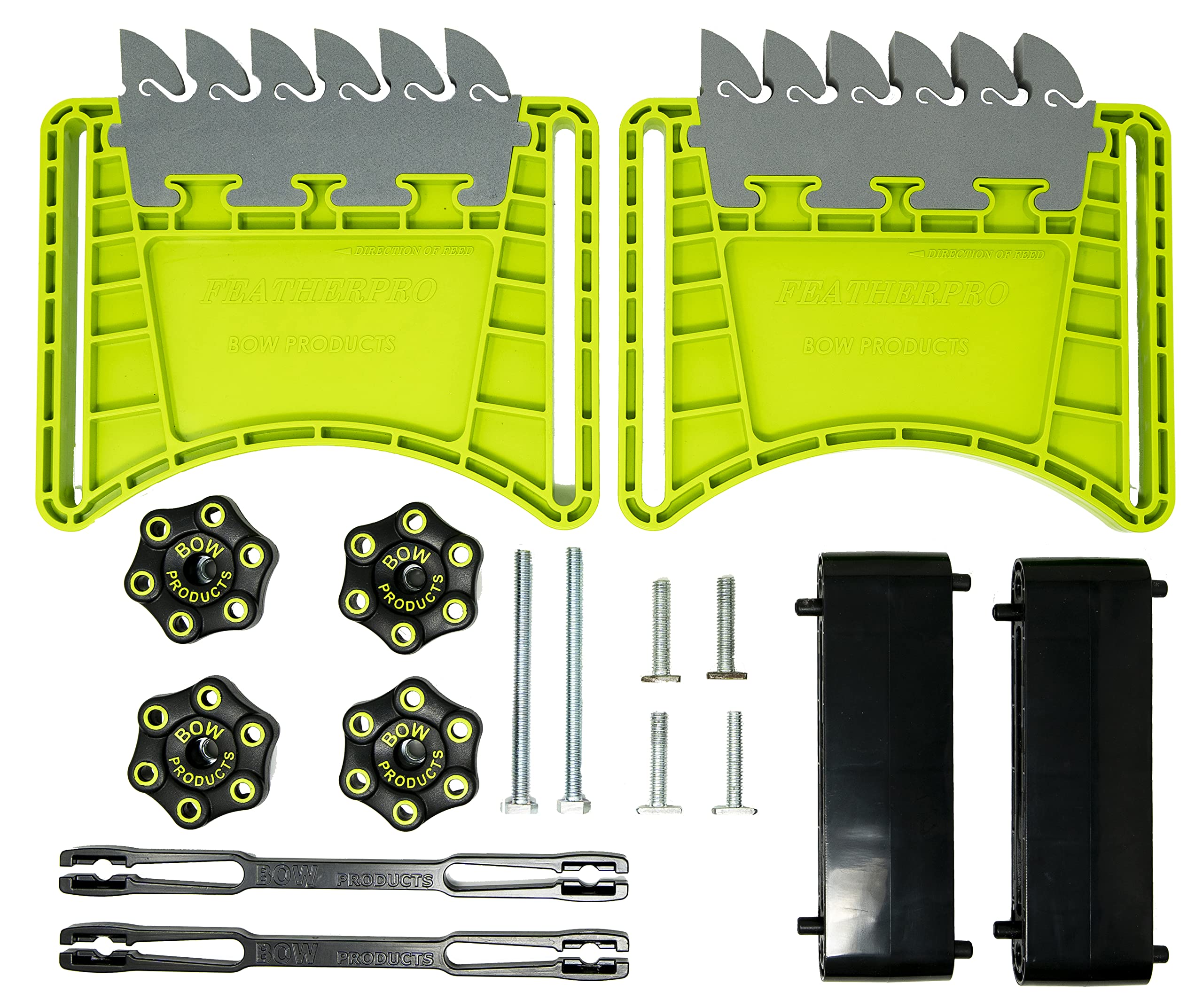 BOW Products FeatherDUO FP3 - Featherboard for Table Saws, Router Tables and Band Saws - Stackable Feather Board with EVA Feathers for Taller Material Feeds - Woodworking Tools and Safety Accessories