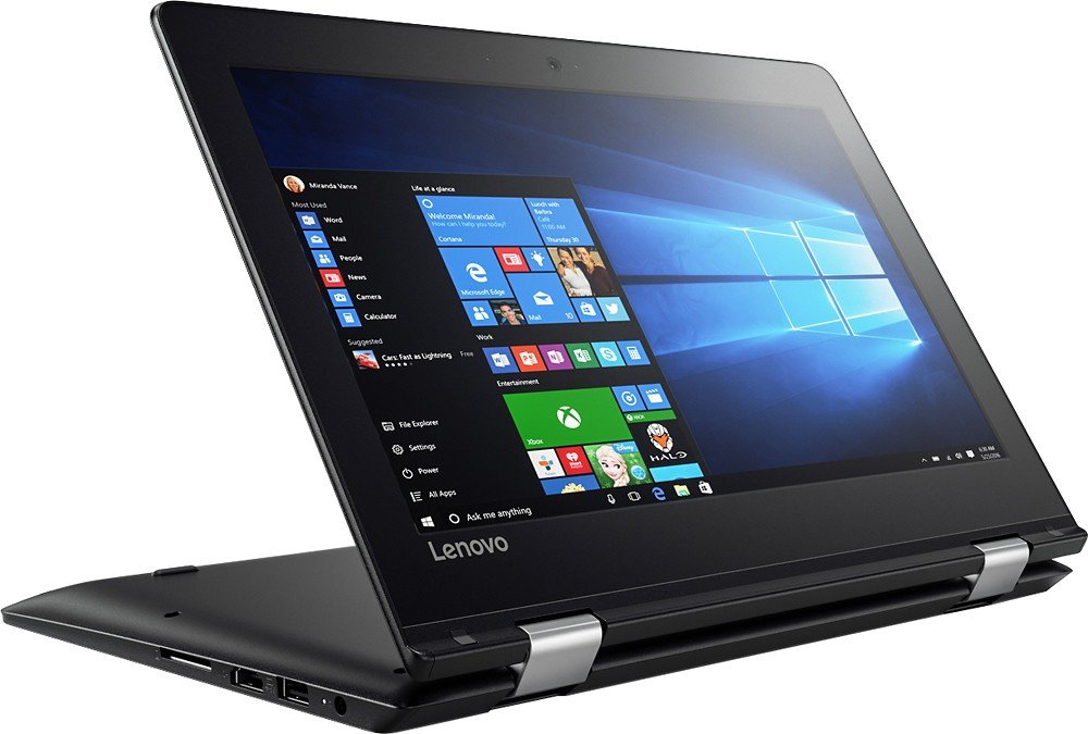 Lenovo - Flex 4 1130 2-in-1 80U30001US 11.6" Touch-Screen Laptop - Intel Celeron - 2GB Memory - 64GB eMMC Flash Memory - Black