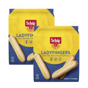 schar - lady fingers - certified gluten free - no gmo's, lactose, wheat or preservatives - (7.1 oz) 2 pack