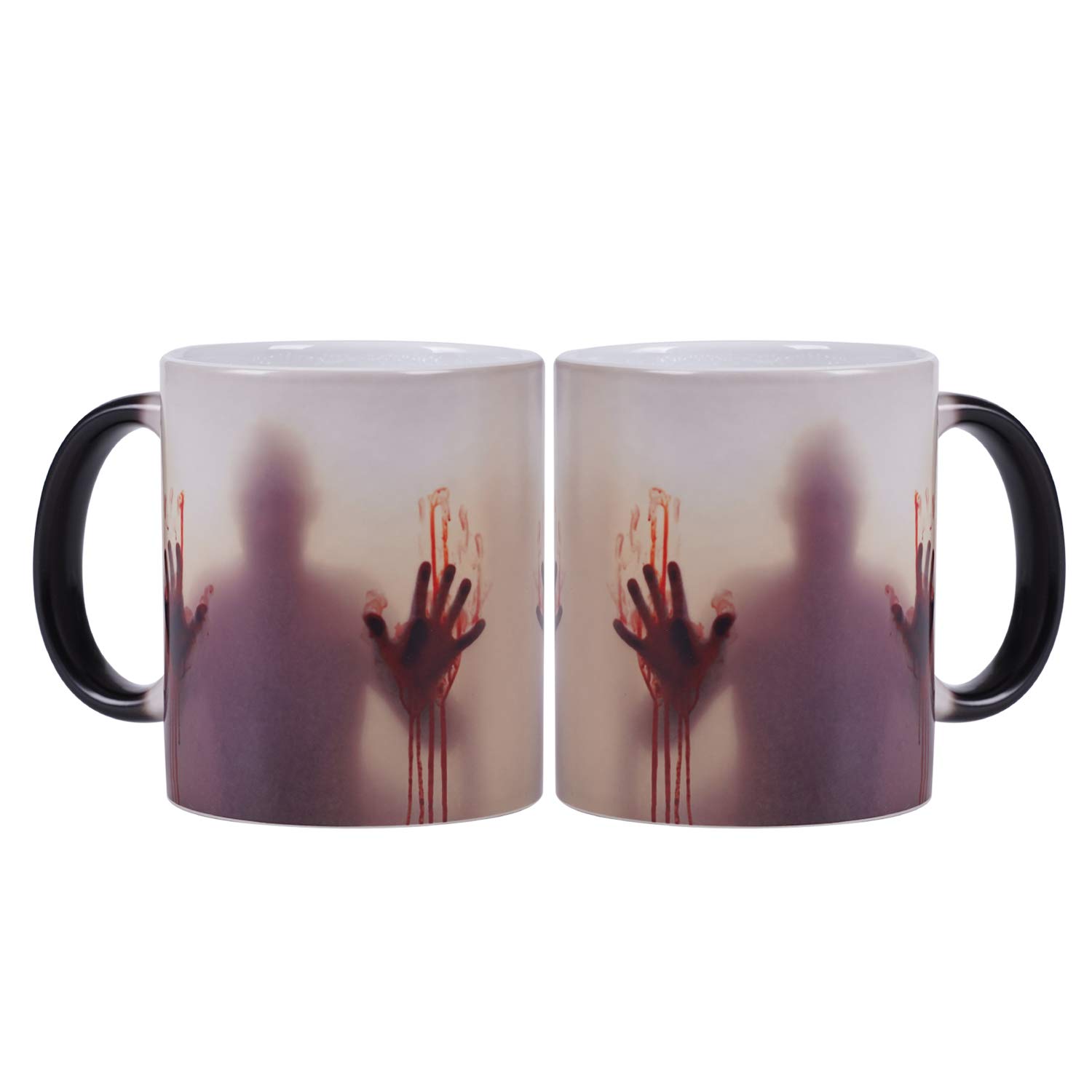 Aiplutas Color Changing Zombie Mug Hot Cold Heat Sensitive Color Changing Ceramic Mug 11oz