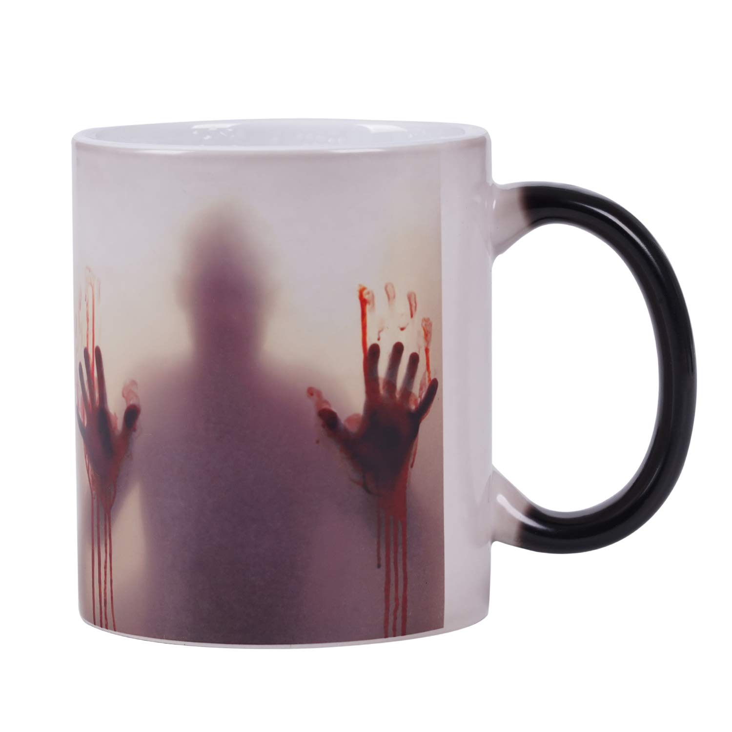 Aiplutas Color Changing Zombie Mug Hot Cold Heat Sensitive Color Changing Ceramic Mug 11oz