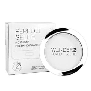 wunder2 perfect selfie makeup translucent setting powder hd photo finishing pressed compact face powder mattifies skin, matte