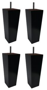 elegent upholstery 7" wood tapered pyramid leg dark espresso sofa/chair/ottoman [5/16" bolt] replacement legs - set of 4