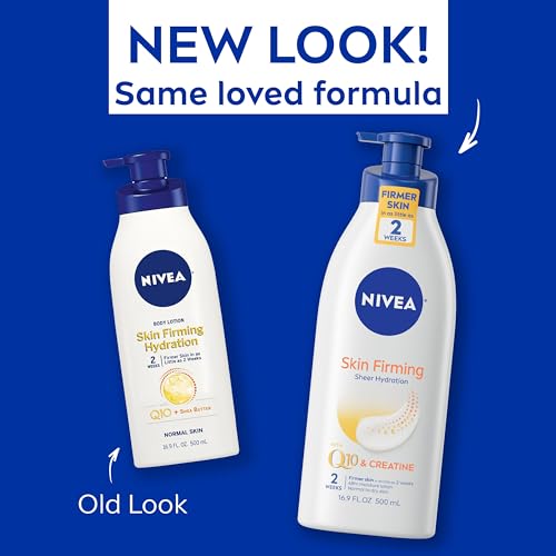 NIVEA Skin Firming Hydrating Body Lotion - With Q10 For Normal Skin - 16.9 fl. oz. Pump Bottle