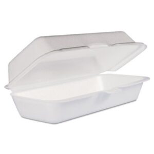 dcc72ht1 - foam hot dog container/hinged lid